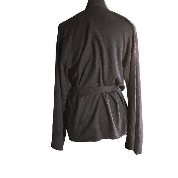 Loft Womens Small Blue Wrap Bell Sleeve Open Front Cardigan Sweater - Picture 5 of 11